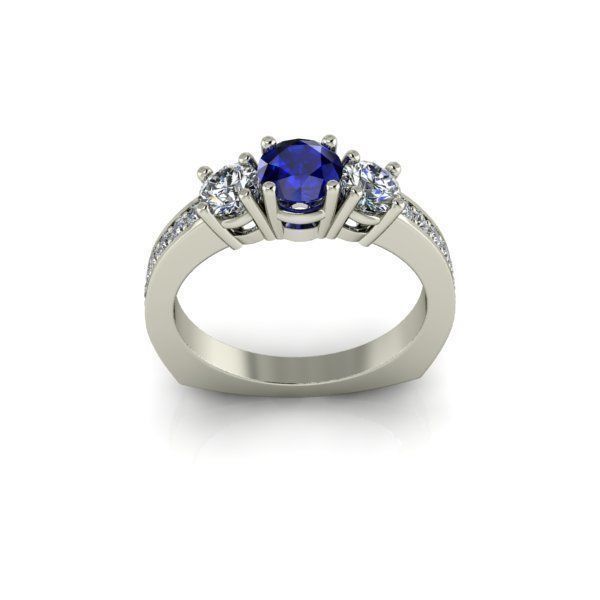 CJC1953 Ladies womans womens diamond ruby emerald Rings 3D print model_6