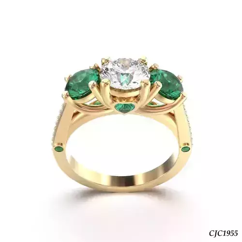 CJC1955 Ladies womans womens diamond ruby emerald Rings