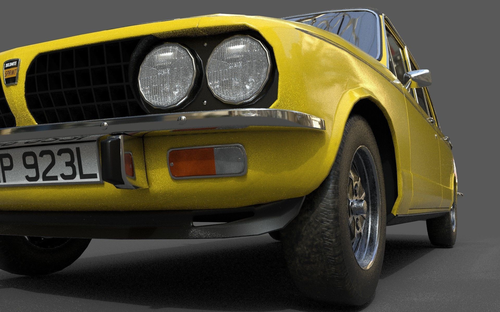 Triumph Dolomite Sprint PBR Textured Free low-poly 3D model_4