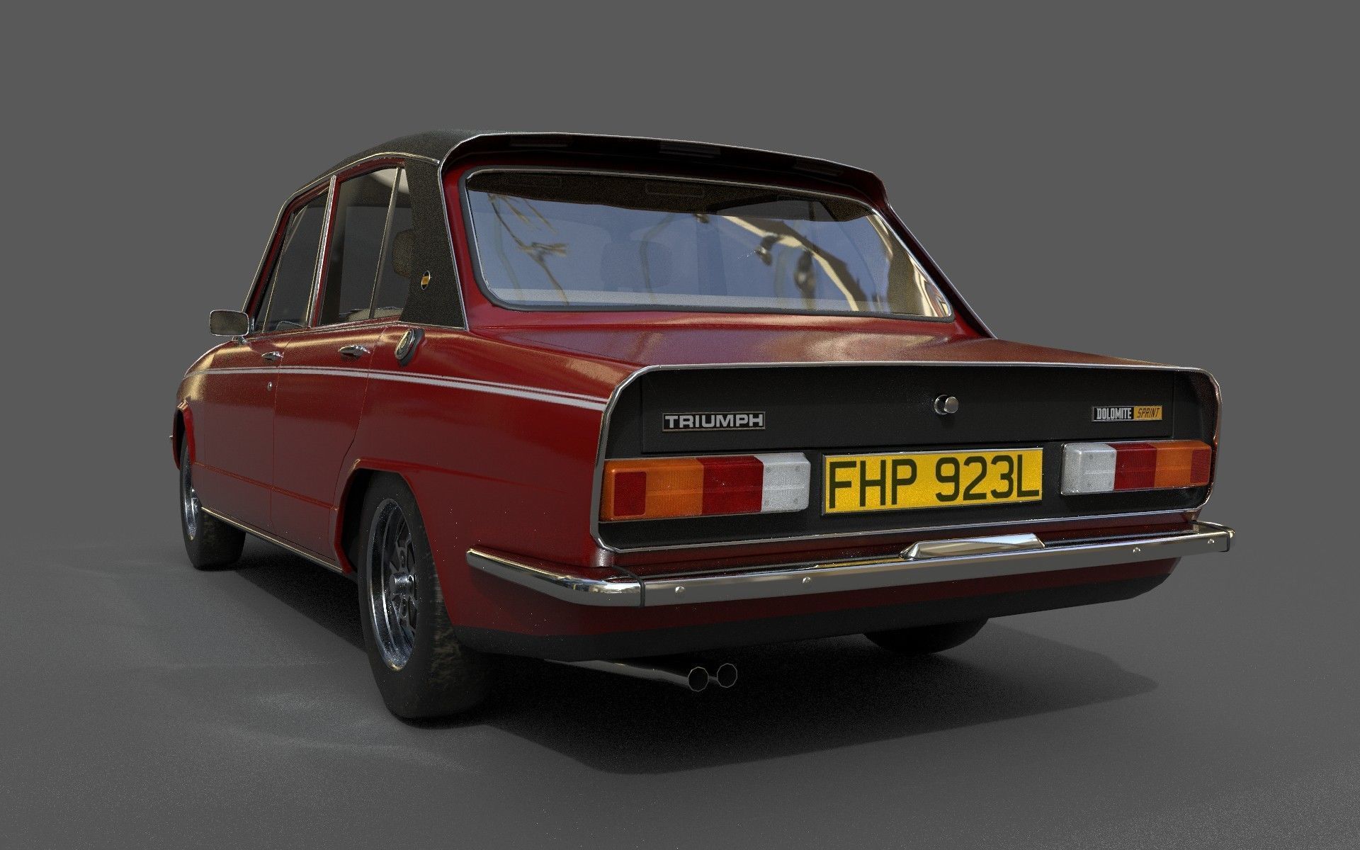 Triumph Dolomite Sprint PBR Textured Free low-poly 3D model_1