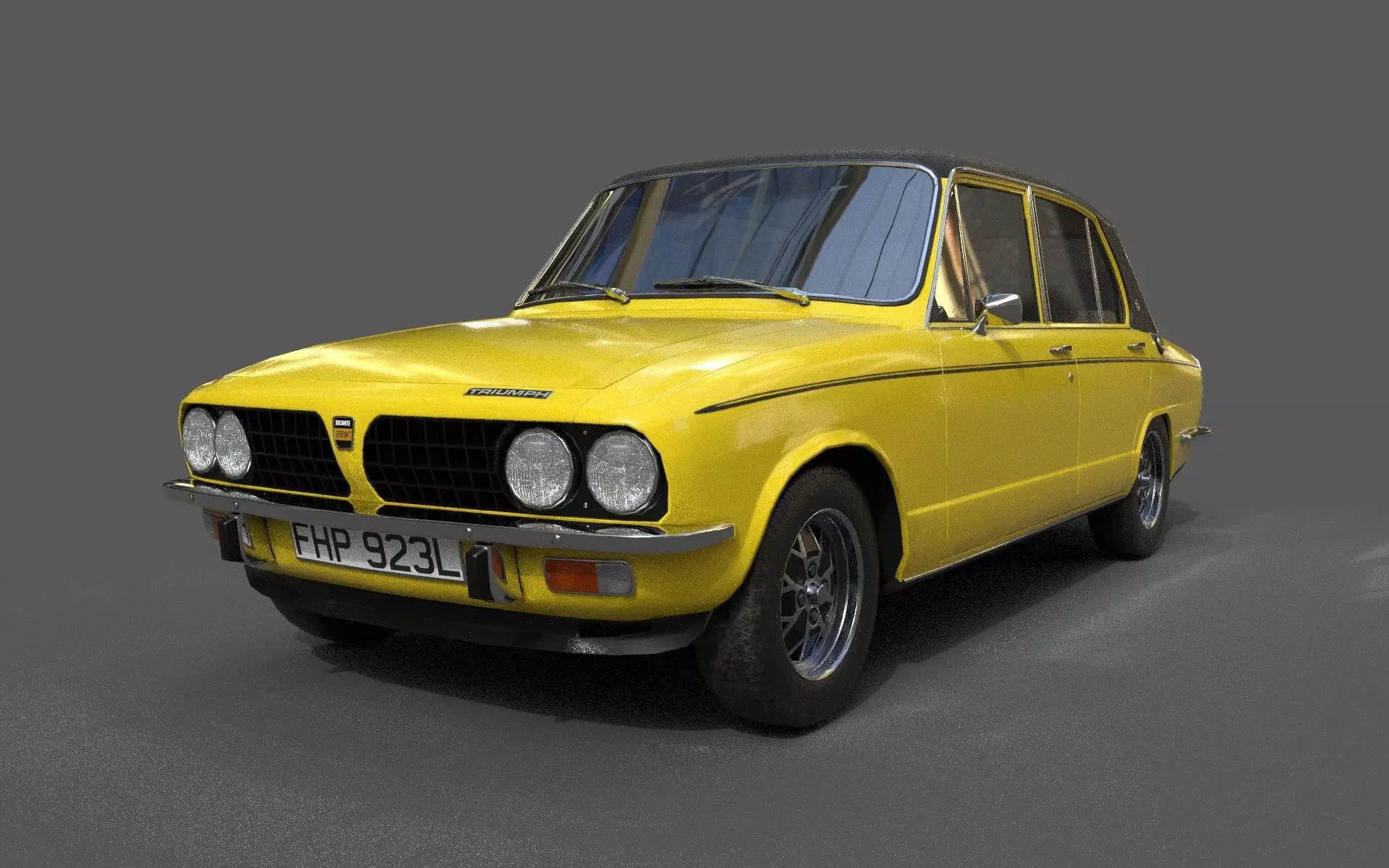 Triumph Dolomite Sprint PBR Textured Free low-poly 3D model_0