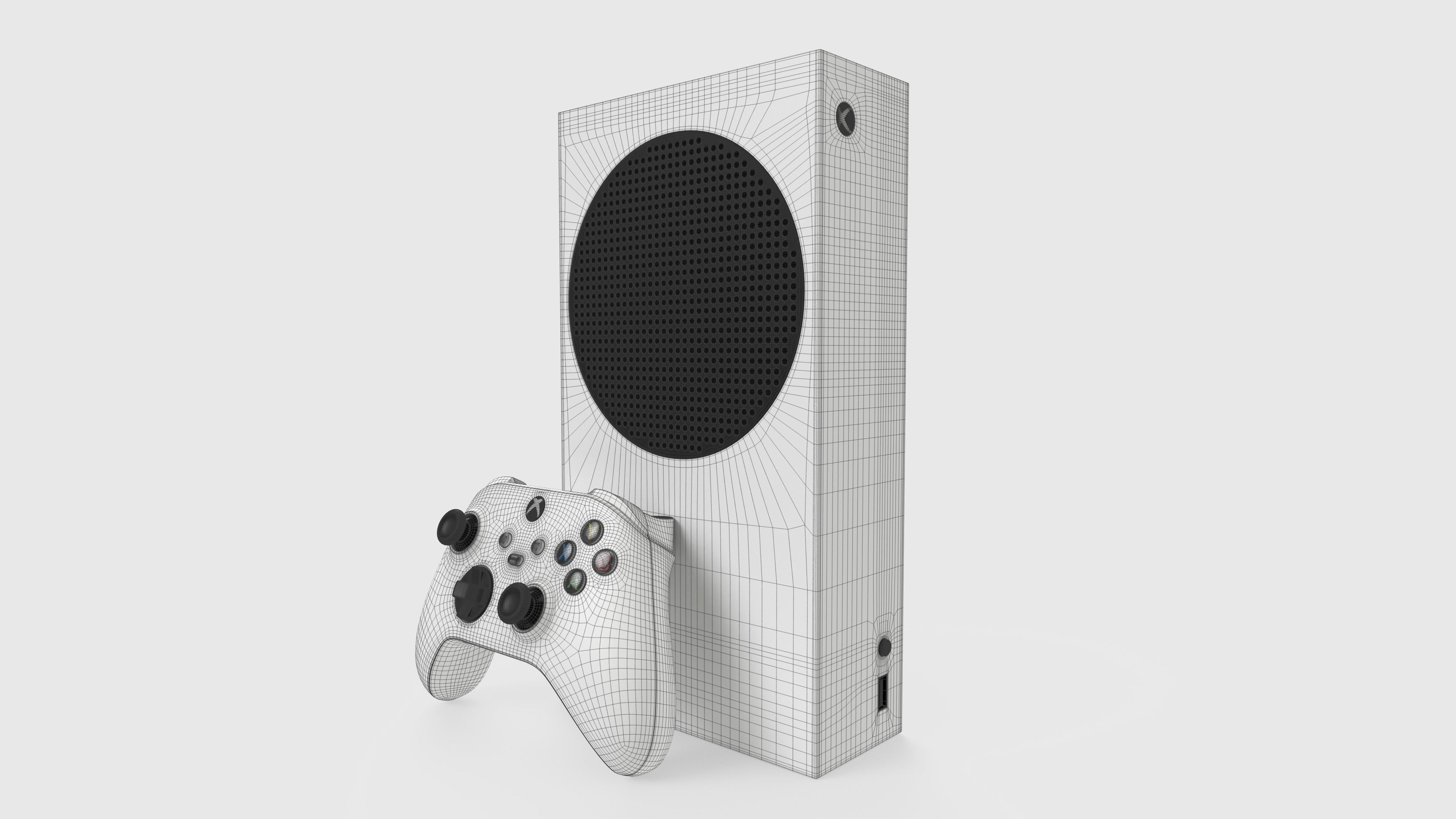 Xbox Series S Low-poly 3D model_4