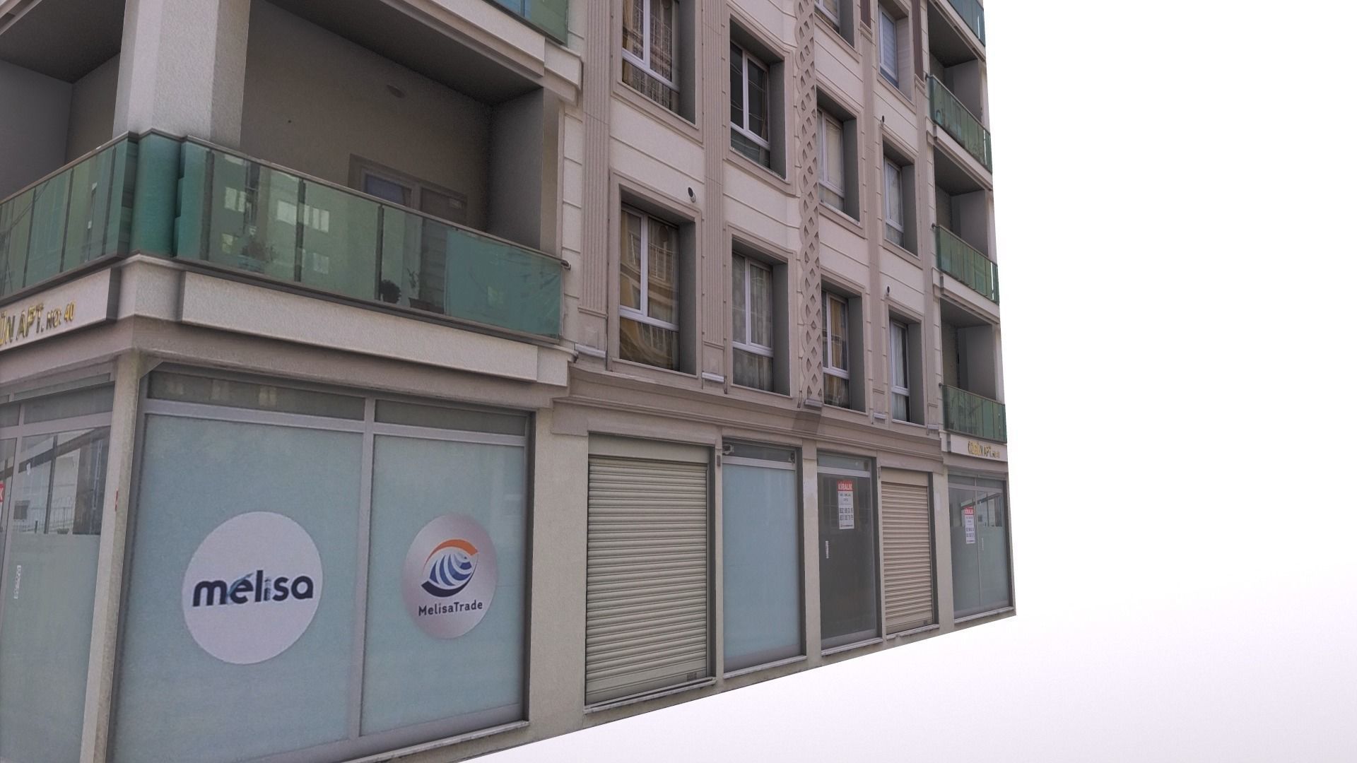 Architectural Building-4 Low-poly 3D model_22