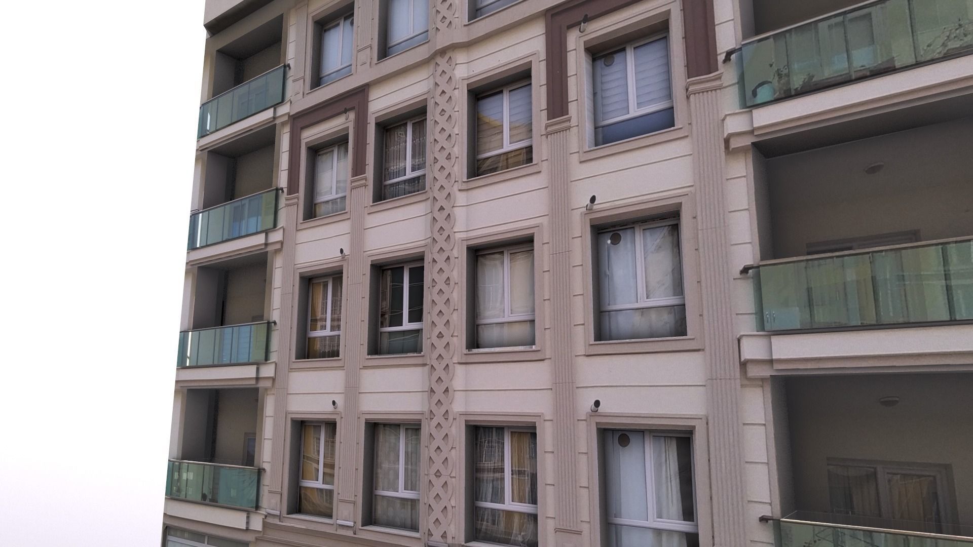 Architectural Building-4 Low-poly 3D model_16