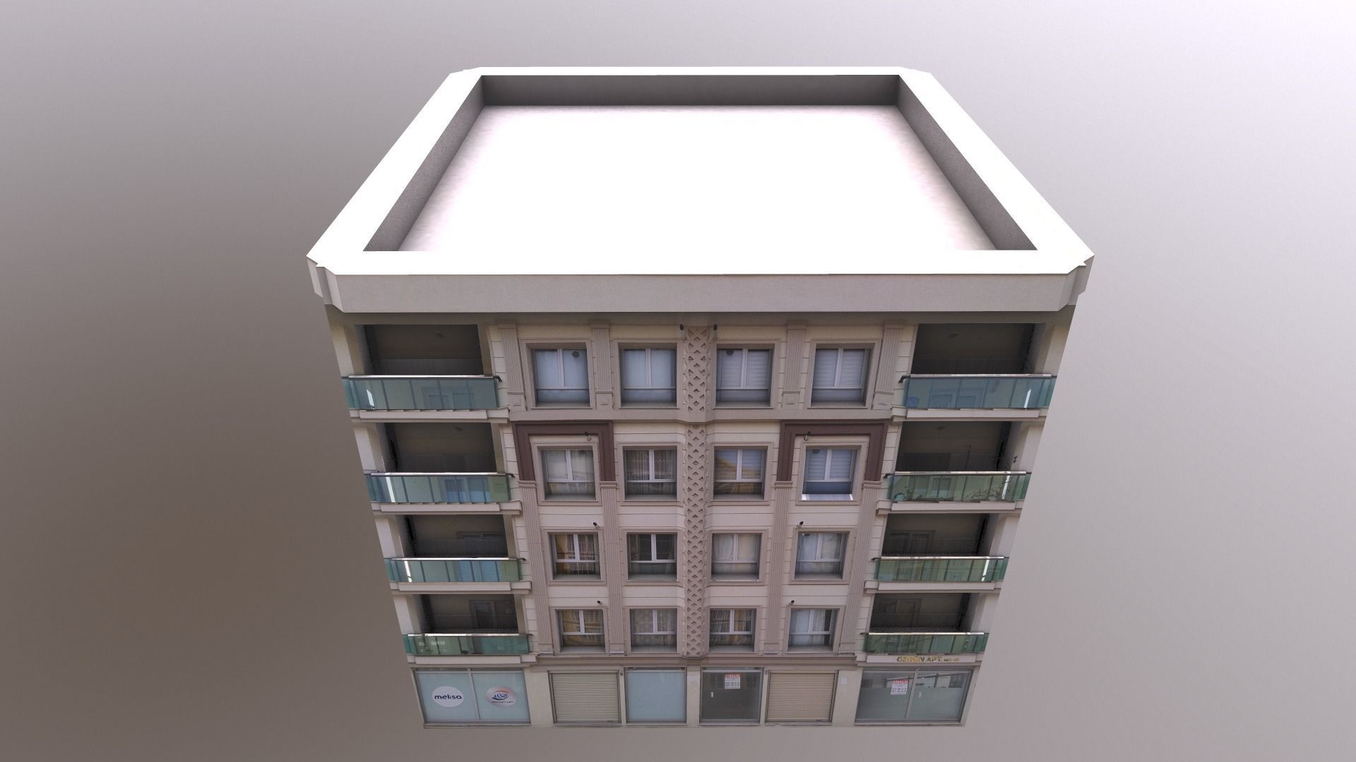 Architectural Building-4 Low-poly 3D model_18