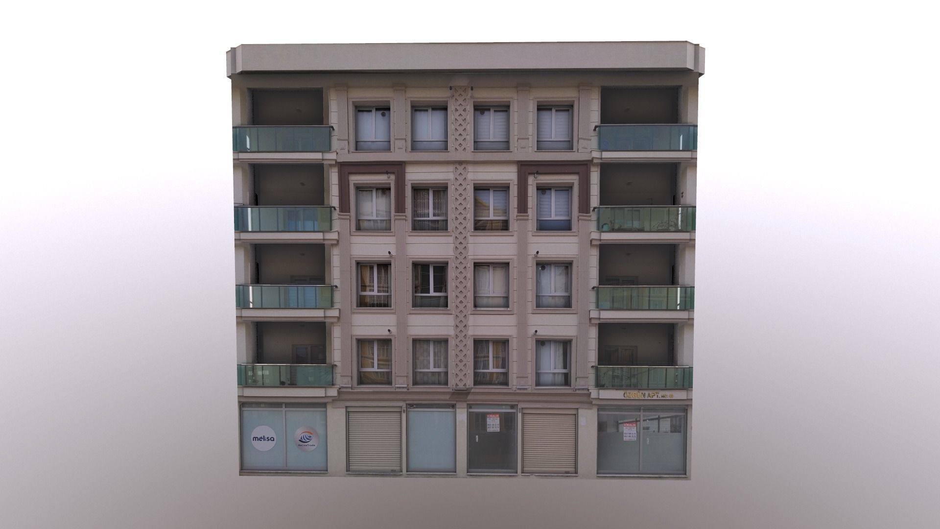 Architectural Building-4 Low-poly 3D model_2