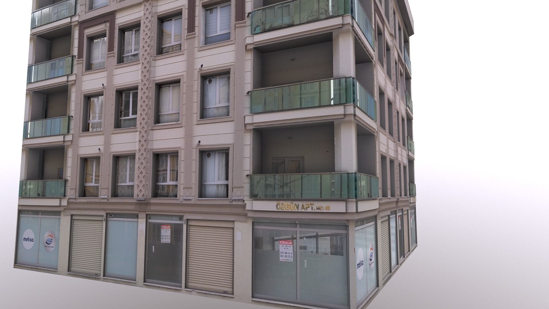 Architectural Building-4 Low-poly 3D model_23