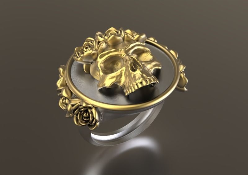  Frida Kahlo Skull Ring 3d Print 3D print model_4
