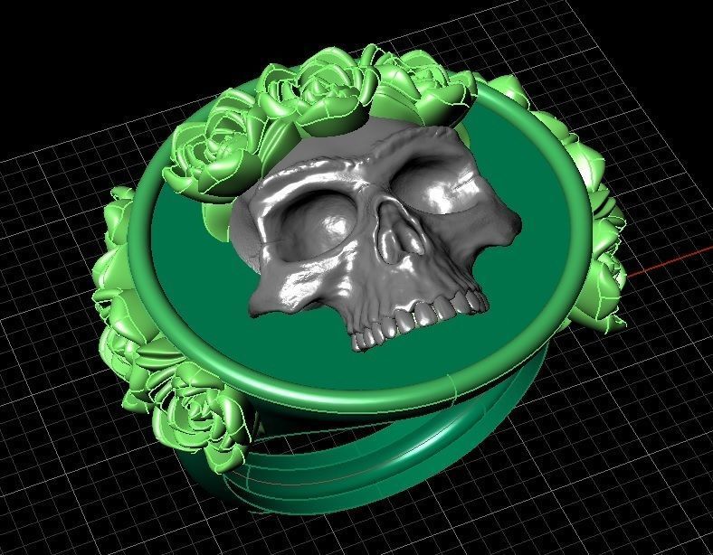  Frida Kahlo Skull Ring 3d Print 3D print model_5