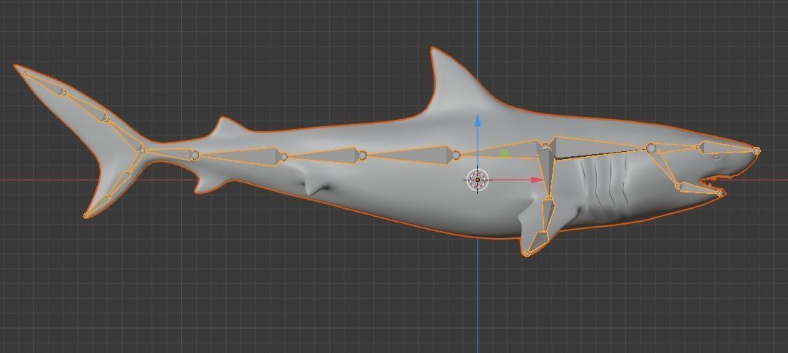 Tiger Shark Low-poly 3D model_34