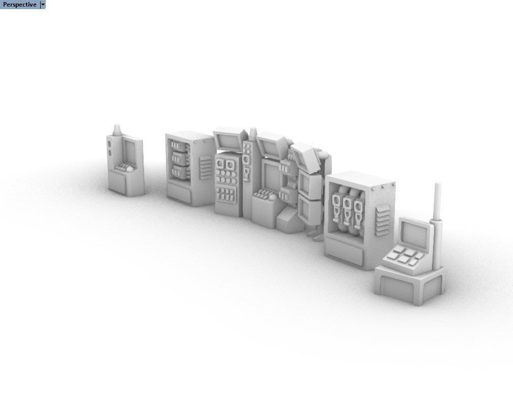 Control Panels and Consoles Pack 3D print model_2