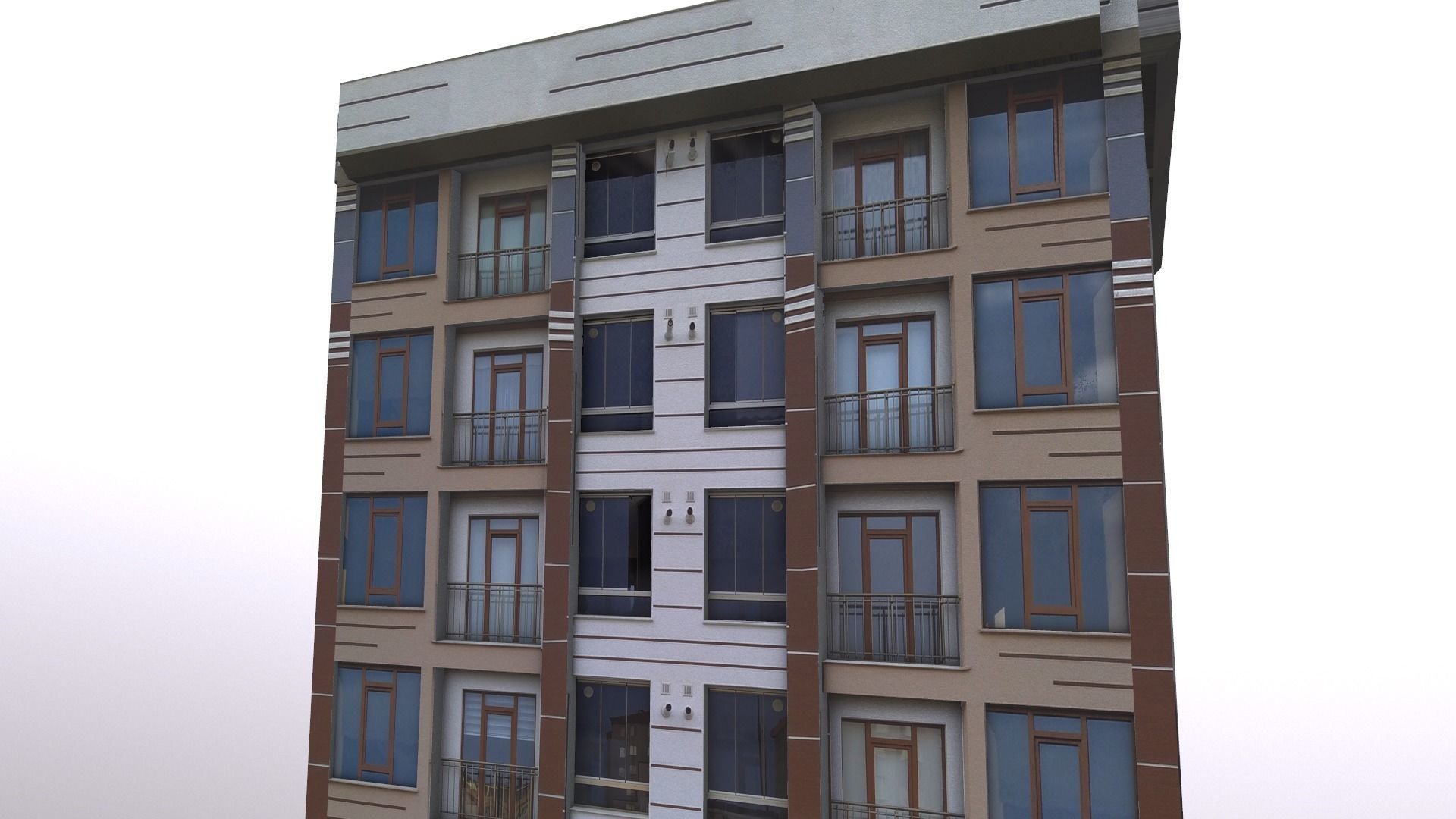 Architectural Building-3 Low-poly 3D model_18