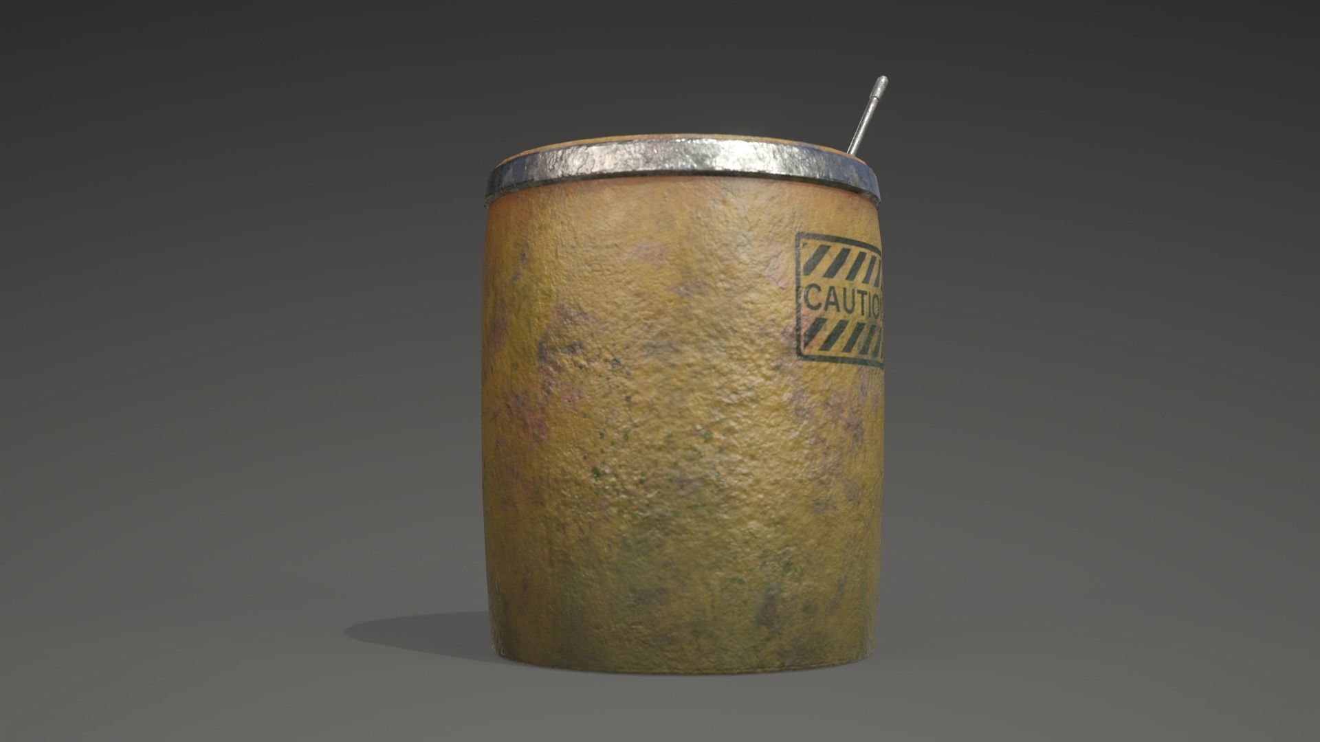 Trash can or bin Low-poly 3D model_4