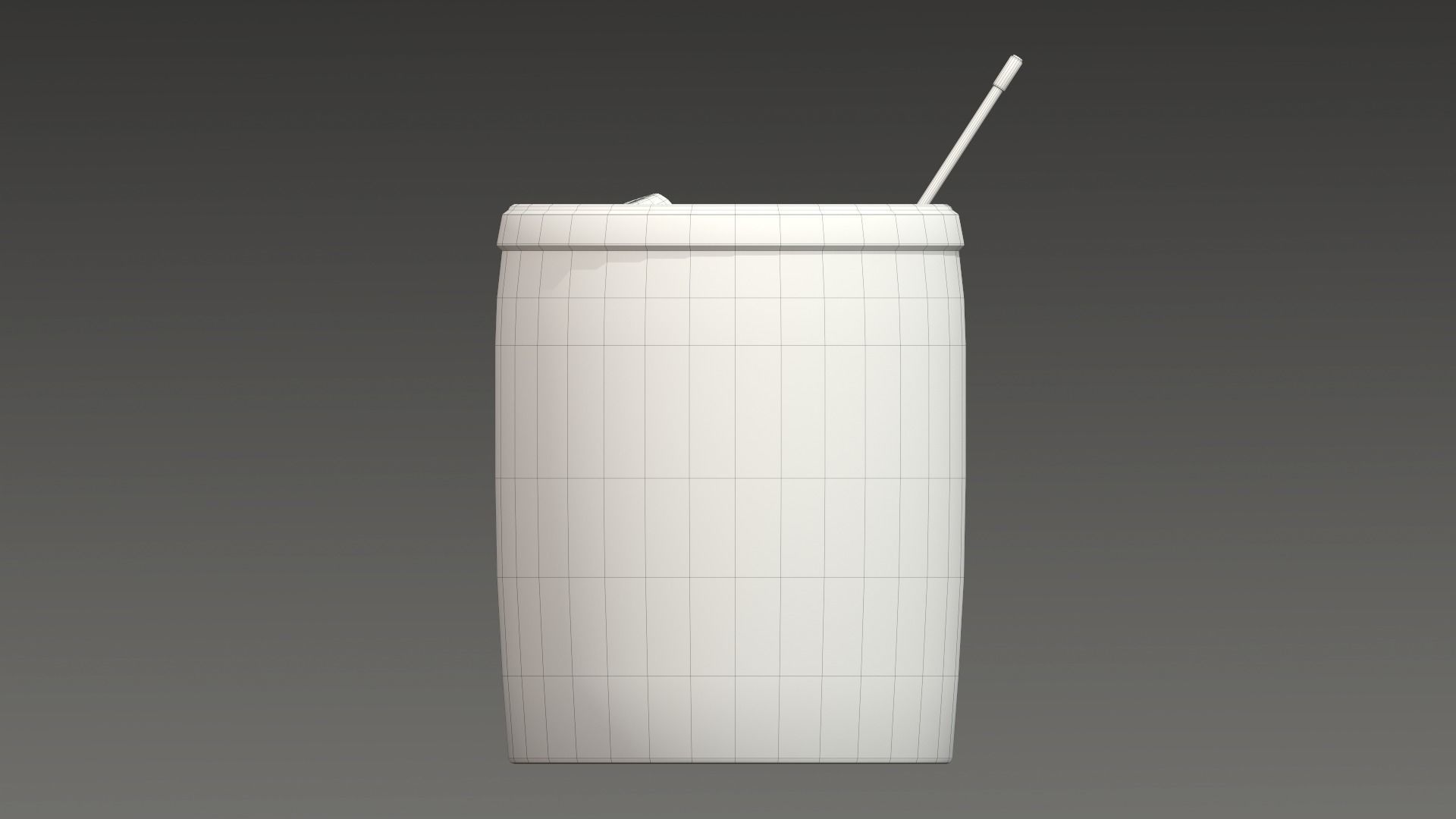 Trash can or bin Low-poly 3D model_11