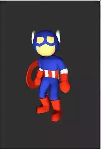 Captain America Avengers 3D Model