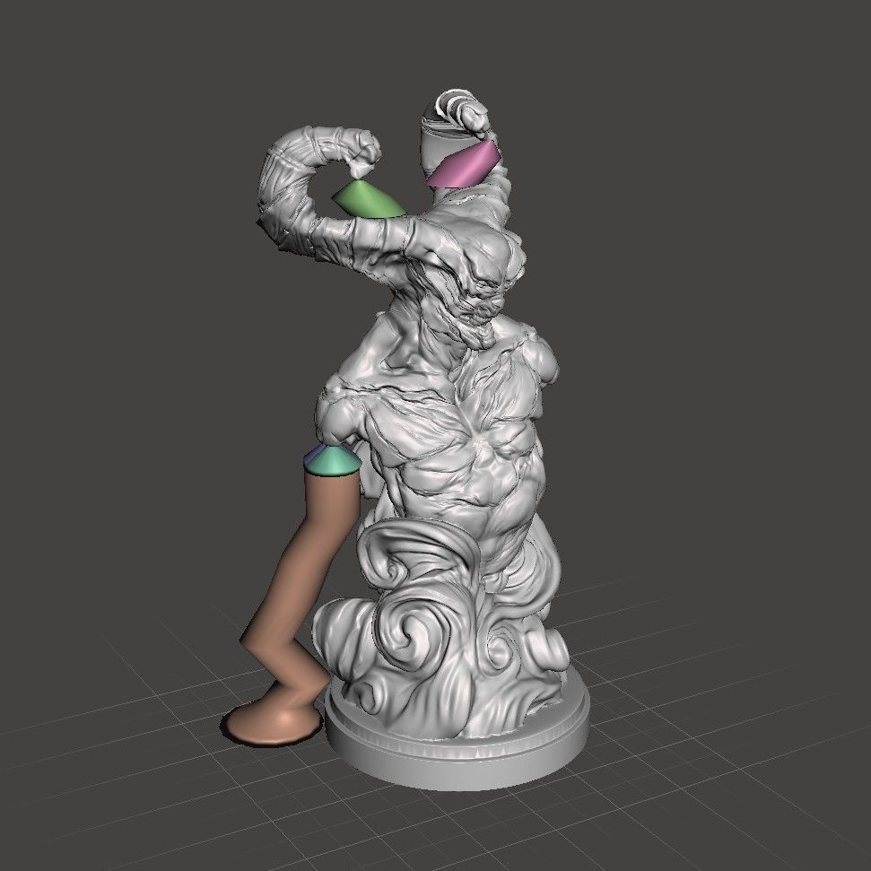 Demon Bust 01 3D print model_6