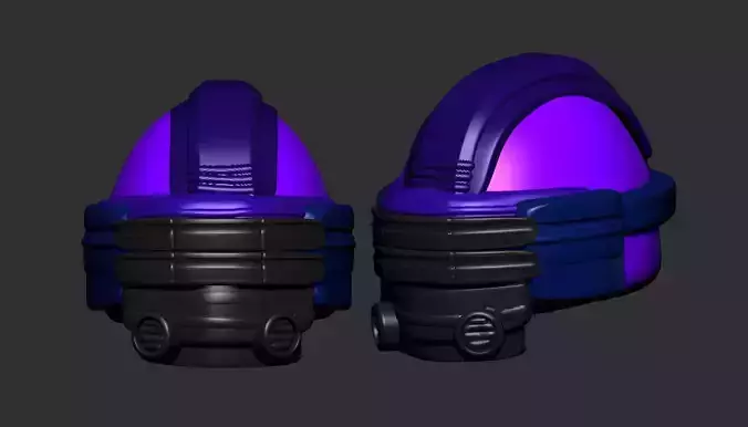 helmet high poly sculpt 3d printable ver 7 3D model