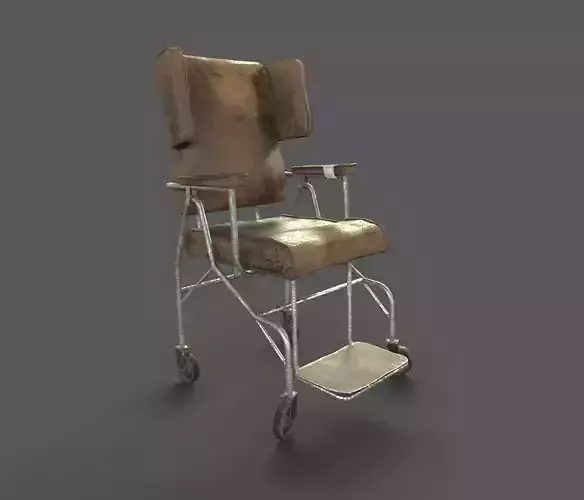 Old Hospital WheelChair 3D model