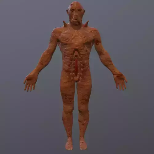Zombie Creature  Low-poly 3D model