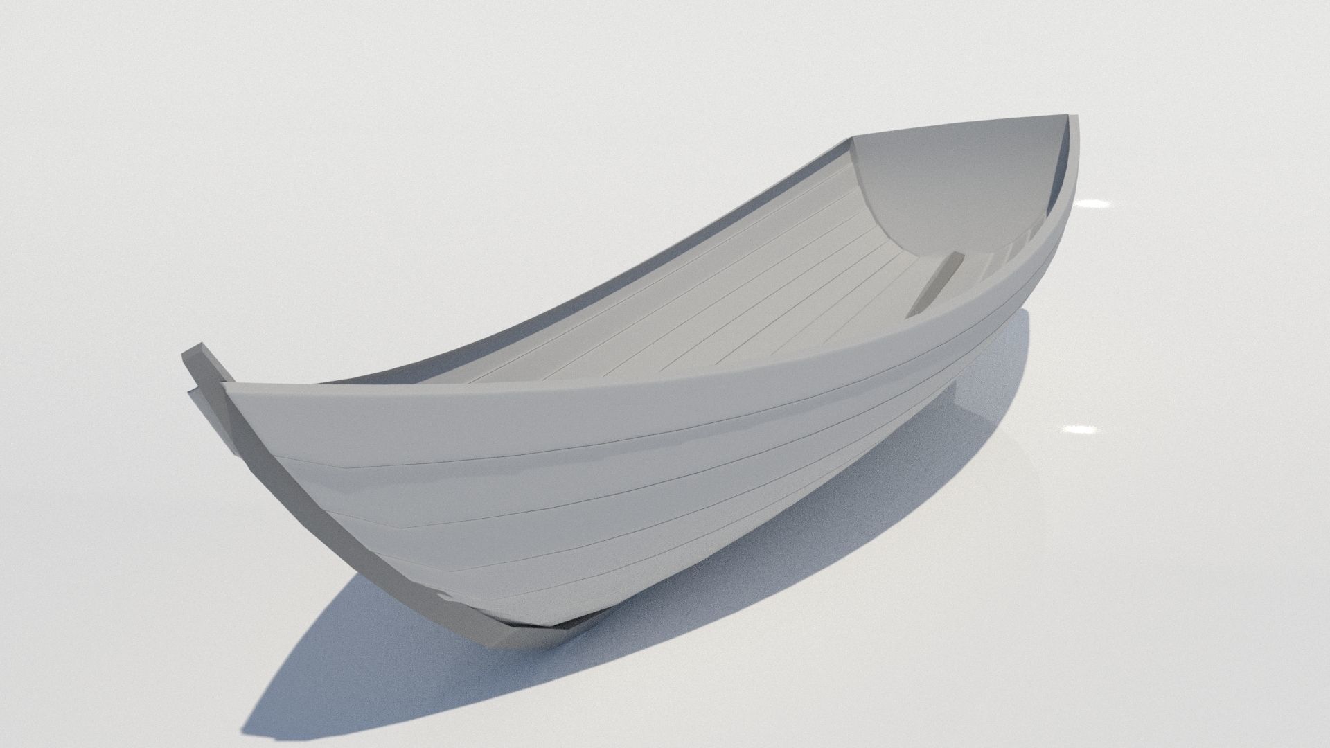 boat 3d model Low-poly 3D model_4