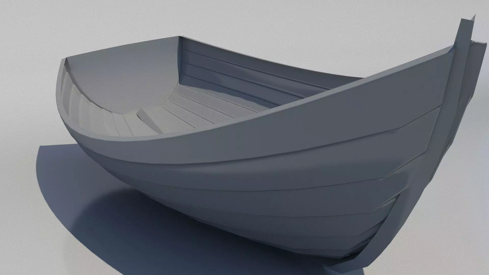 boat 3d model Low-poly 3D model_0