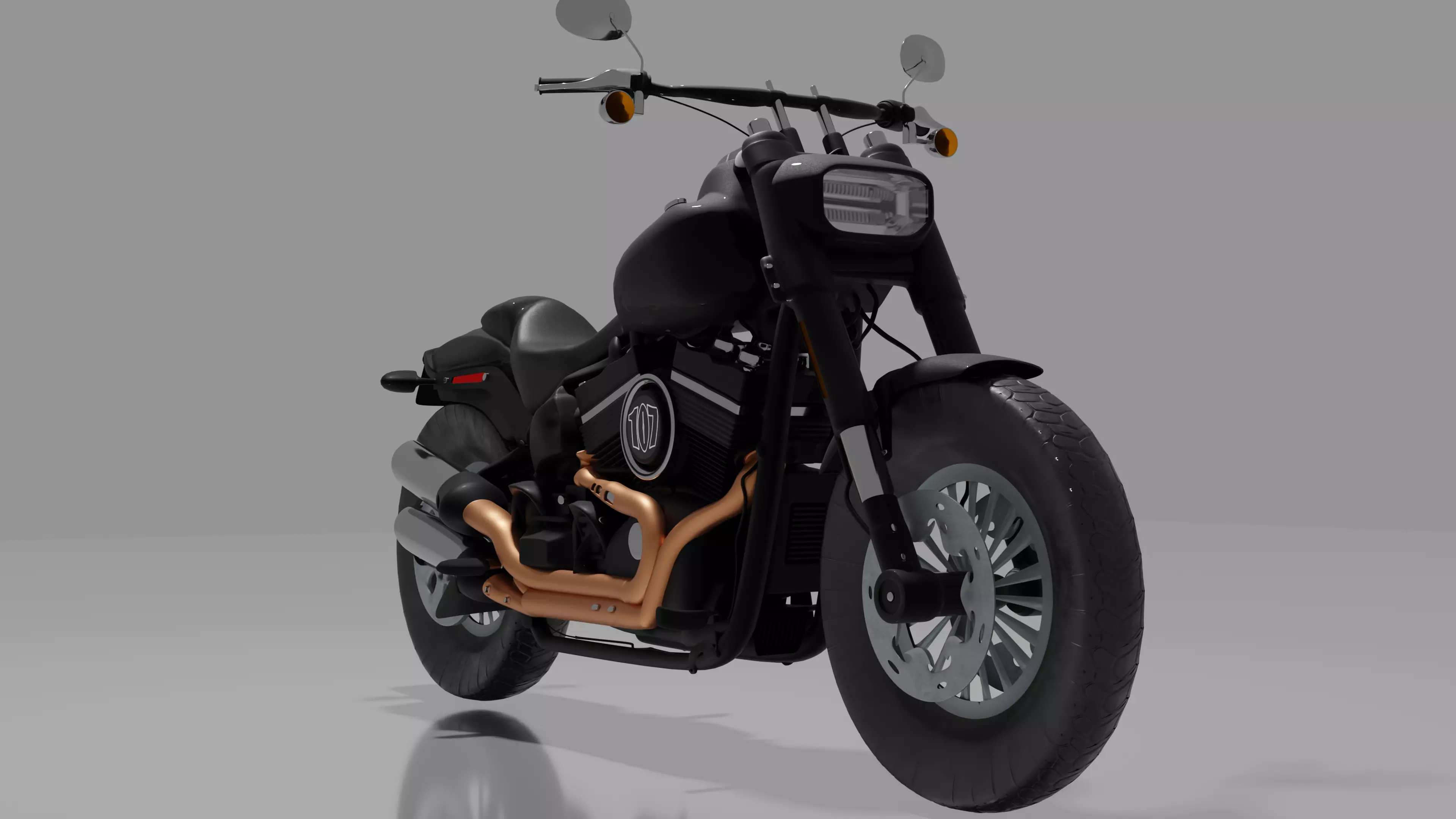 Harley-Davidson Fatbob 2020 3D model_0