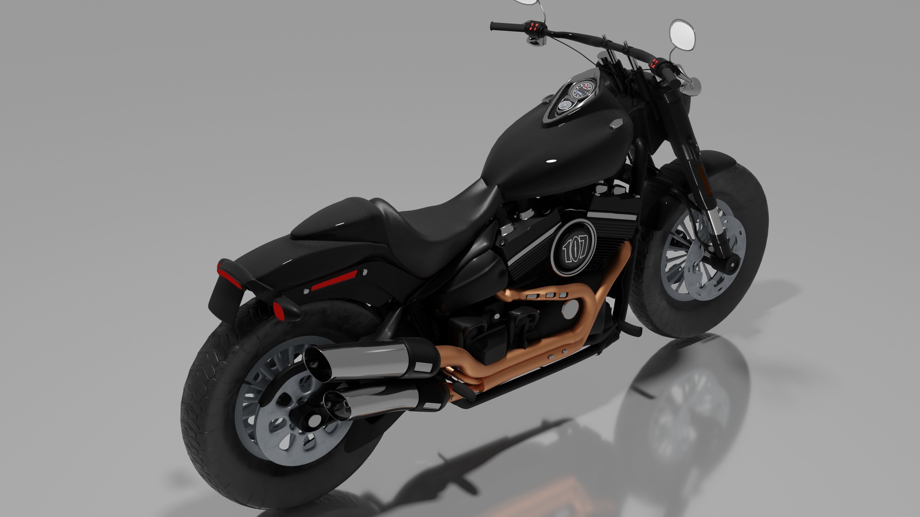 Harley-Davidson Fatbob 2020 3D model_1