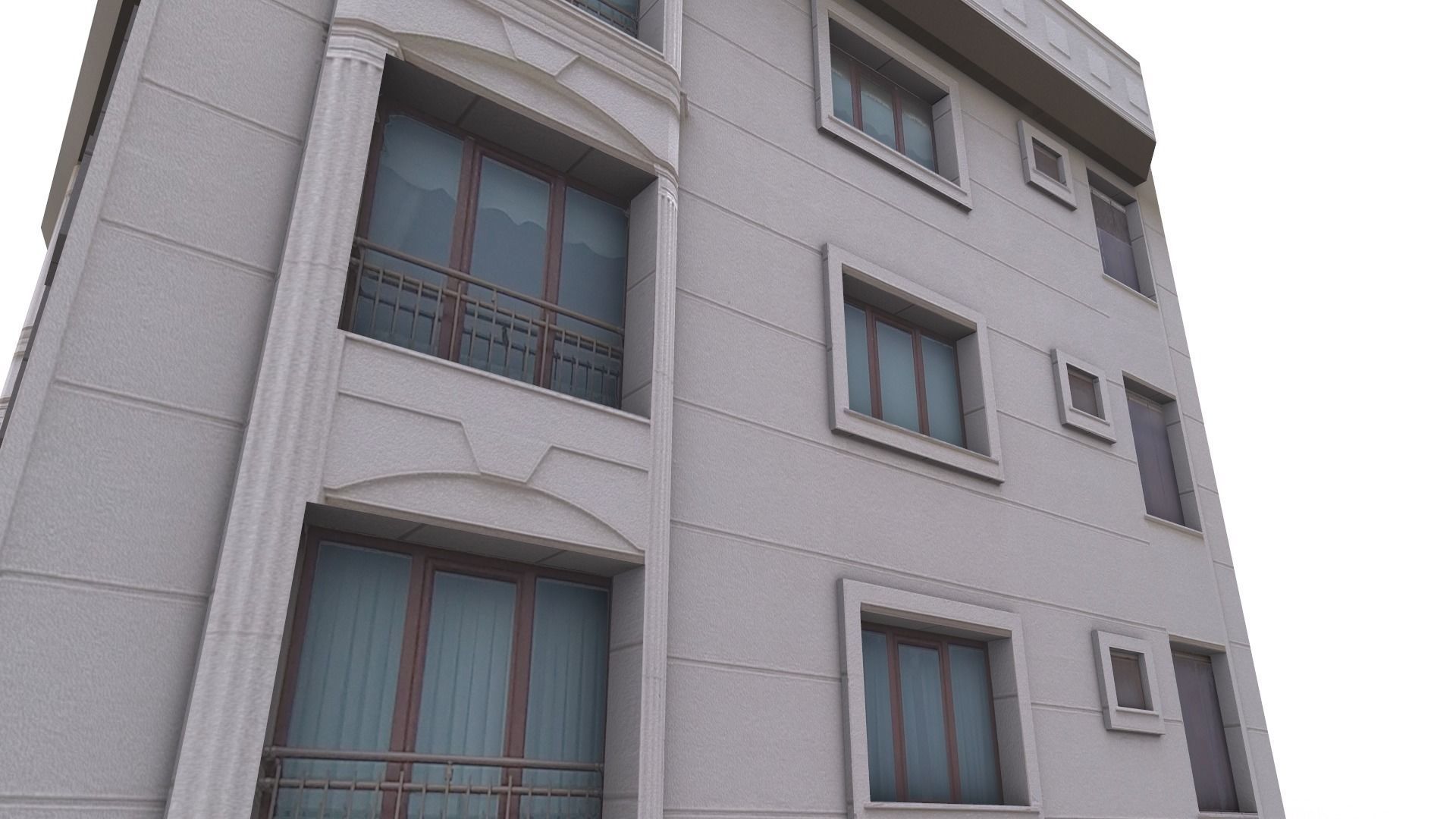 Architectural Building-2 Low-poly 3D model_20