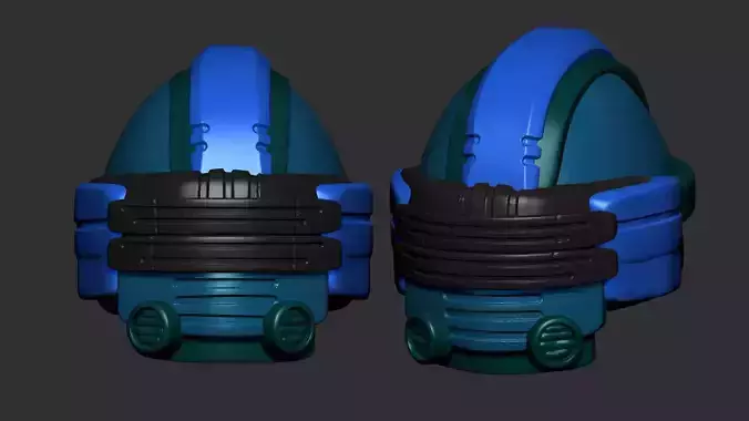 helmet high poly sculpt 3d printable ver 7 3D model