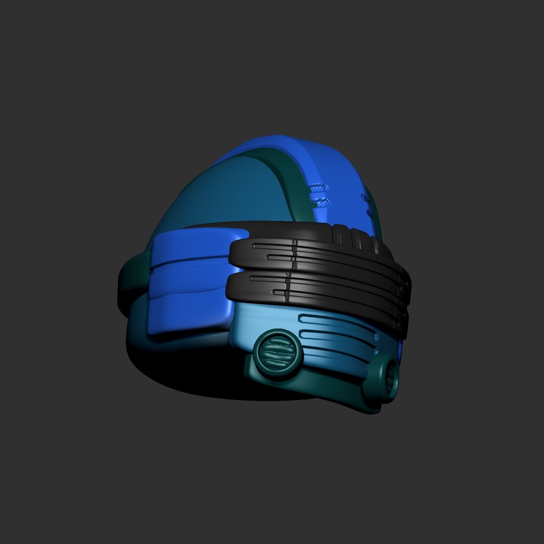 helmet high poly sculpt 3d printable ver 7 3D model 3D model_4