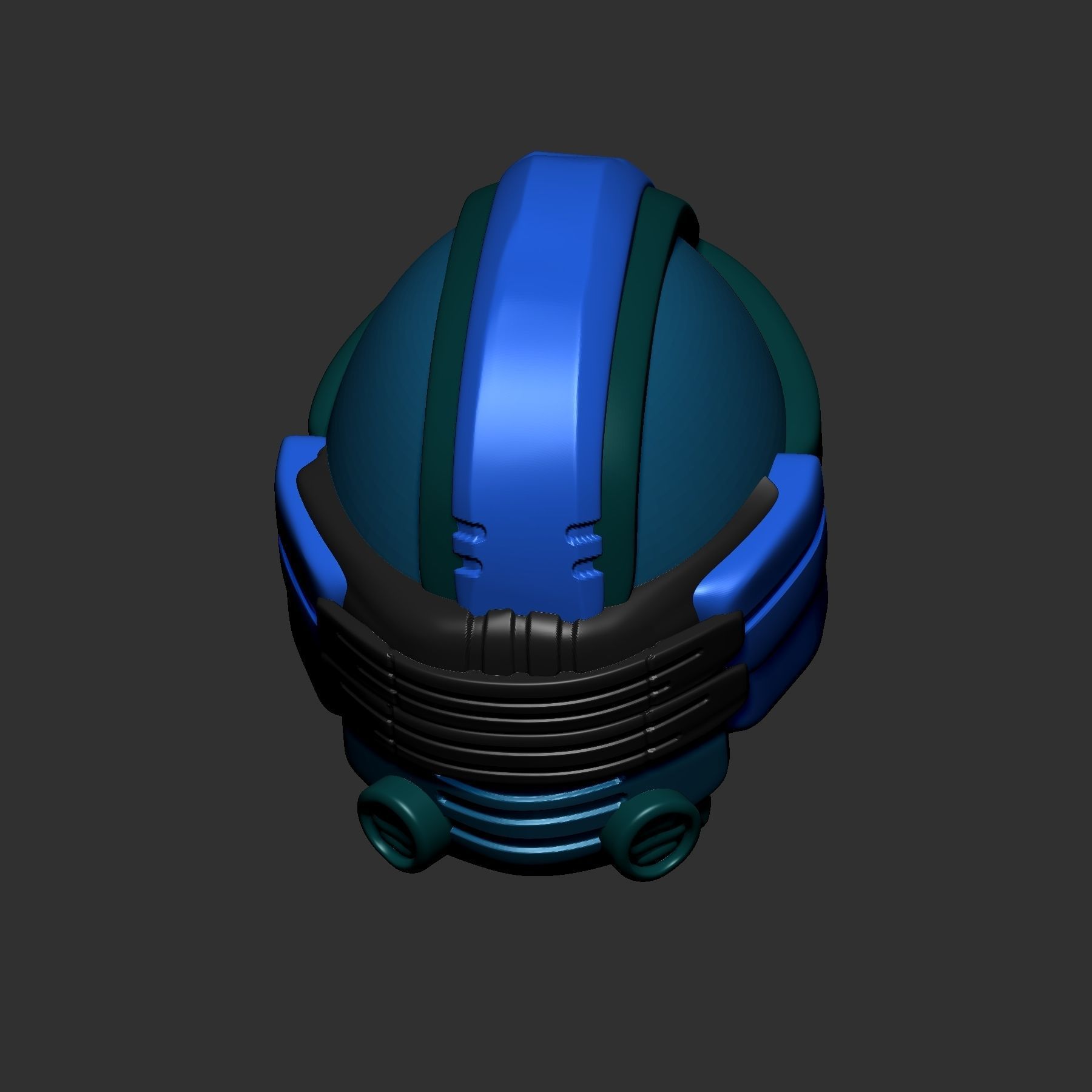 helmet high poly sculpt 3d printable ver 7 3D model 3D model_5