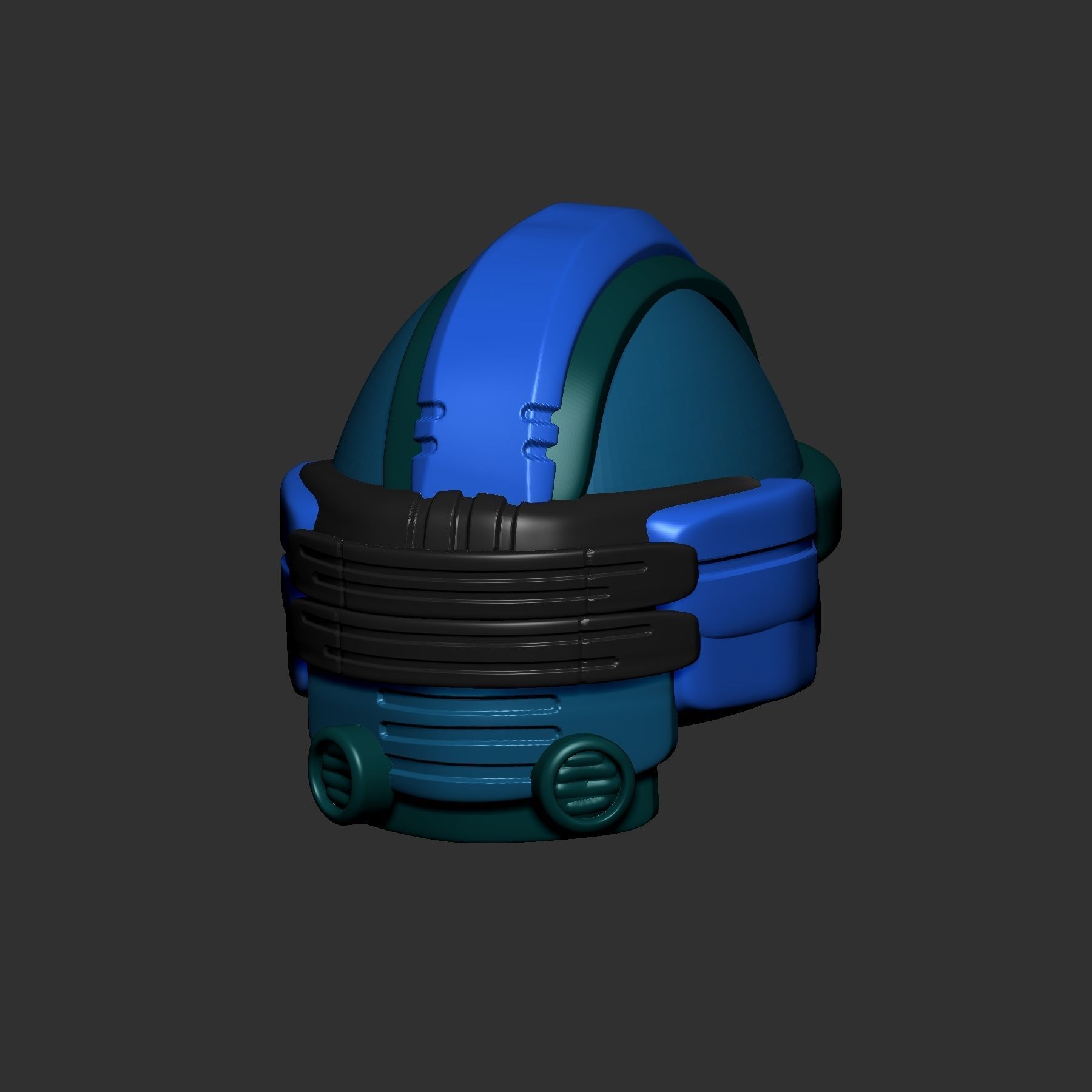 helmet high poly sculpt 3d printable ver 7 3D model 3D model_2