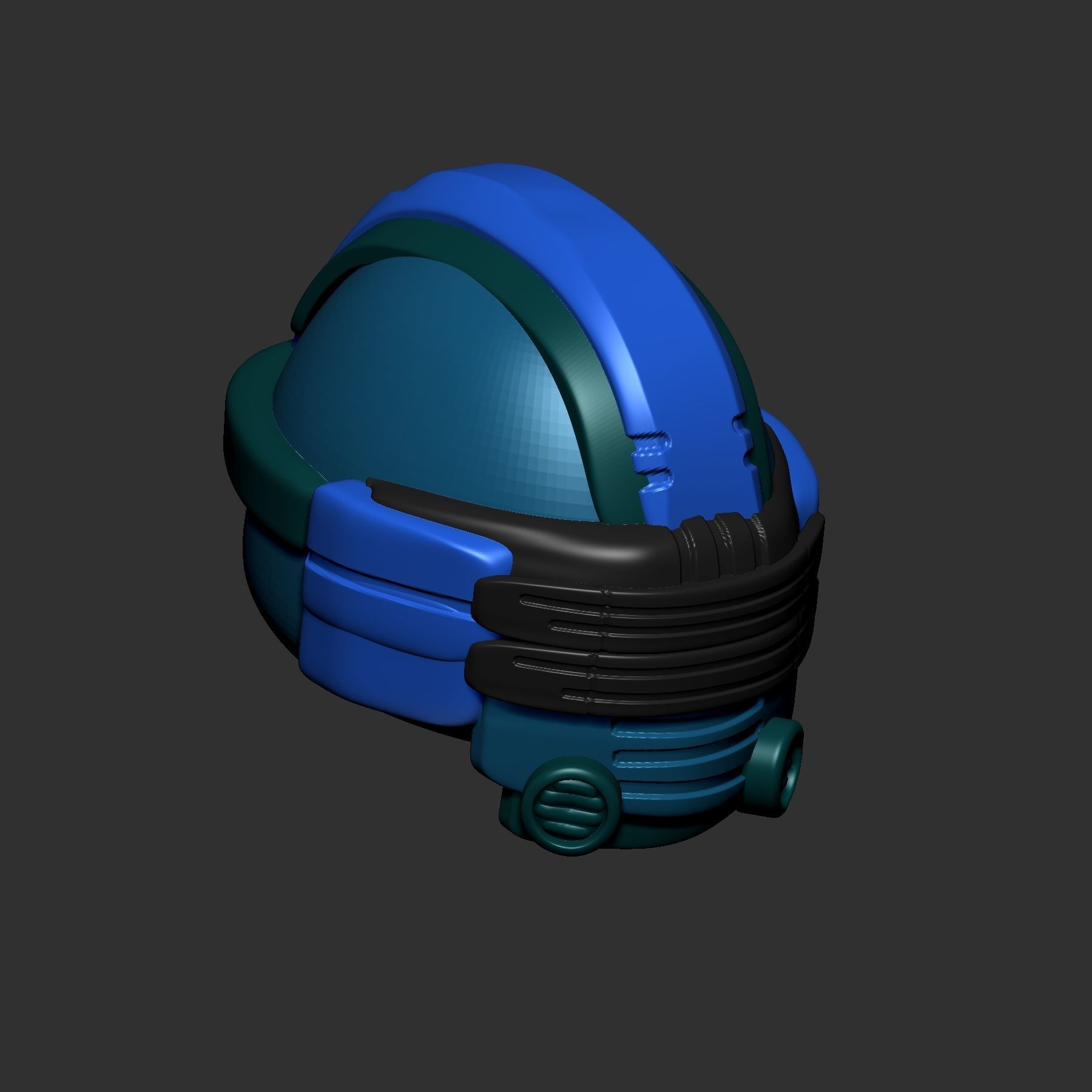helmet high poly sculpt 3d printable ver 7 3D model 3D model_3