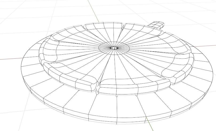 Pizza material Procedural and game ready model Low-poly 3D model_12