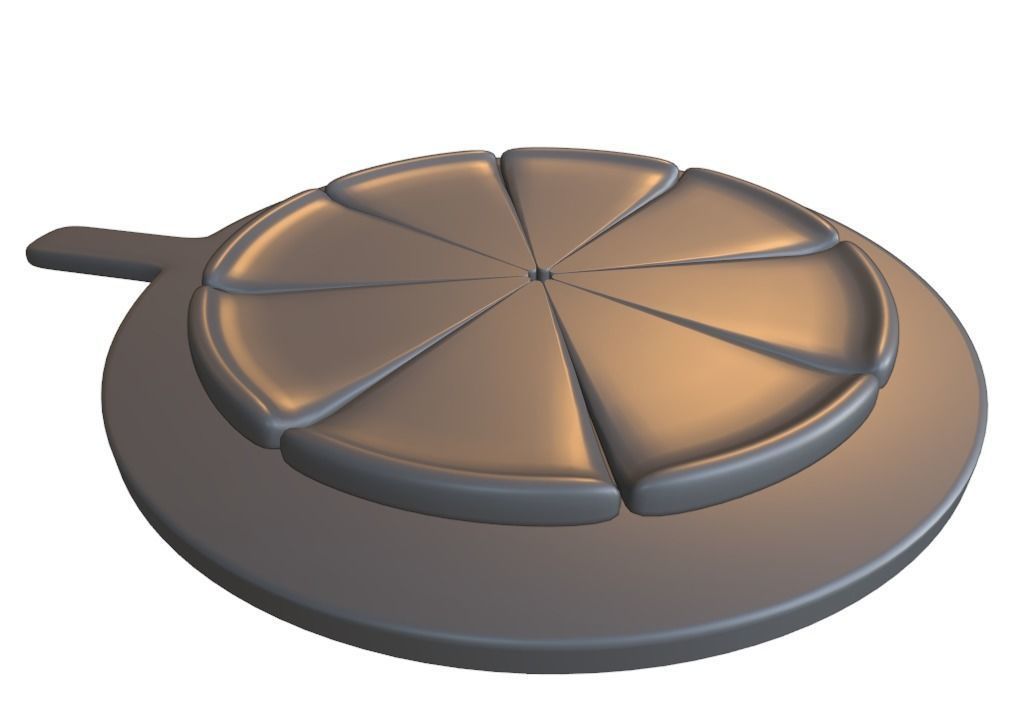 Pizza material Procedural and game ready model Low-poly 3D model_9