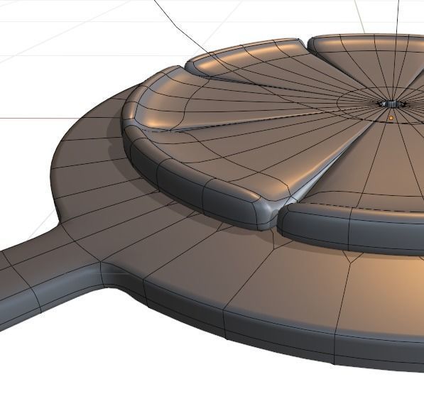 Pizza material Procedural and game ready model Low-poly 3D model_11