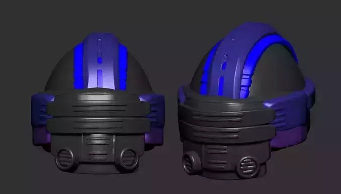 helmet high poly sculpt 3d printable ver 7 3D model