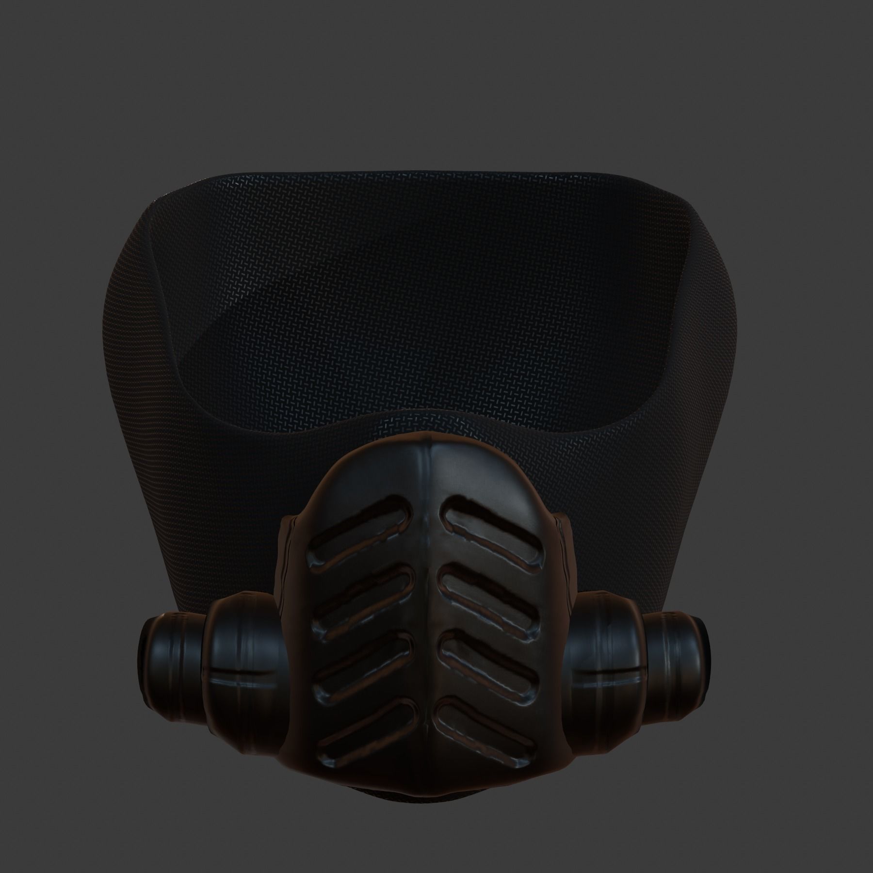 Gas mask helmet 3d model scifi Low-poly Low-poly 3D model_2