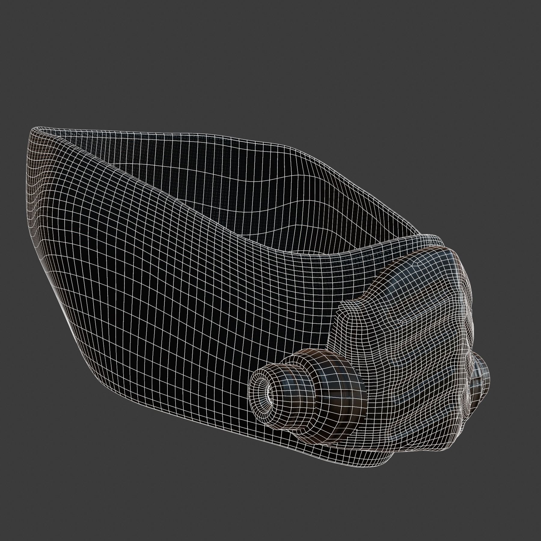 Gas mask helmet 3d model scifi Low-poly Low-poly 3D model_8