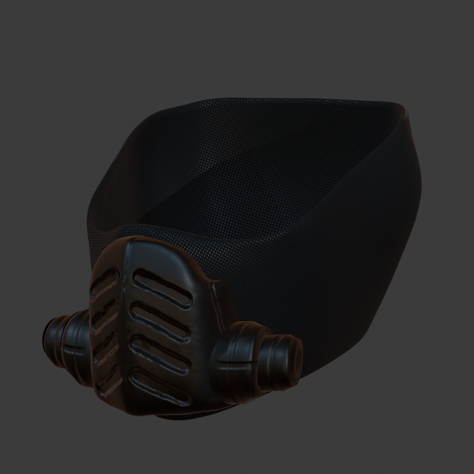 Gas mask helmet 3d model scifi Low-poly Low-poly 3D model_3