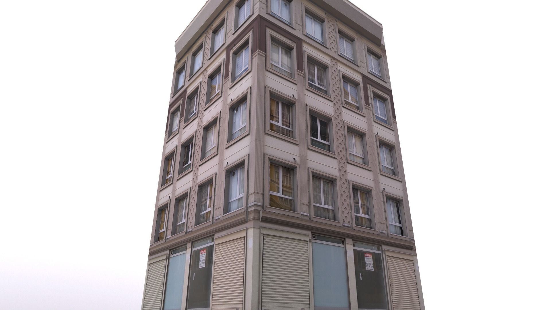 Architectural Building-1 Low-poly 3D model_16