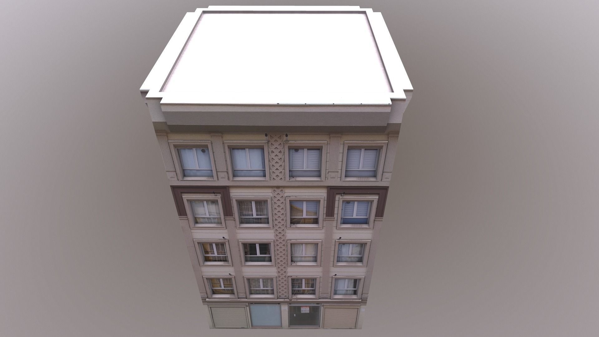 Architectural Building-1 Low-poly 3D model_9