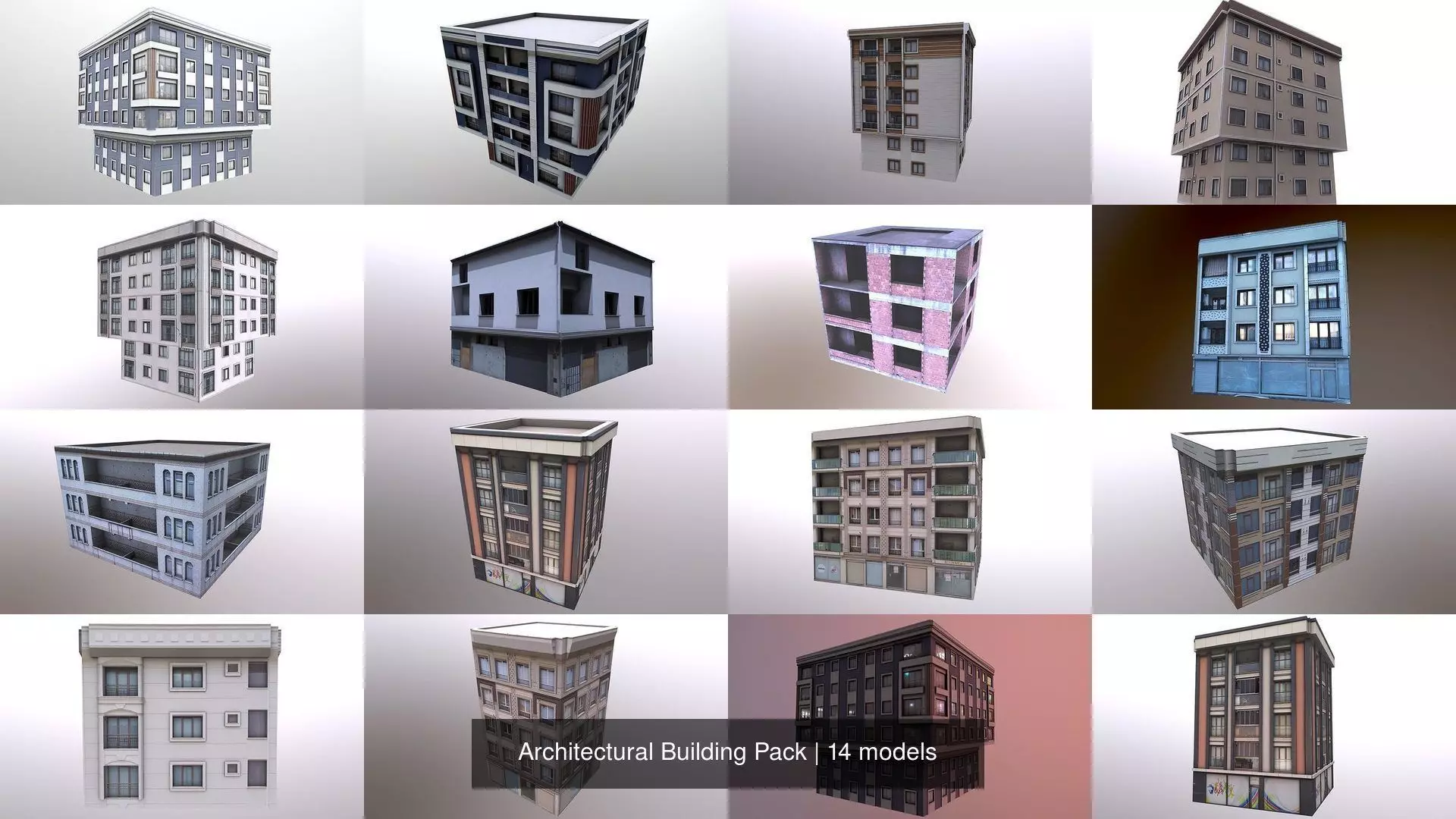 Architectural Building Pack 3D Model Collection_0