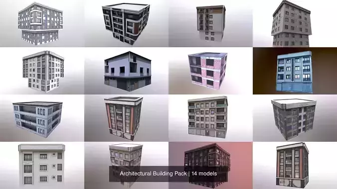 Architectural Building Pack 3D Model Collection