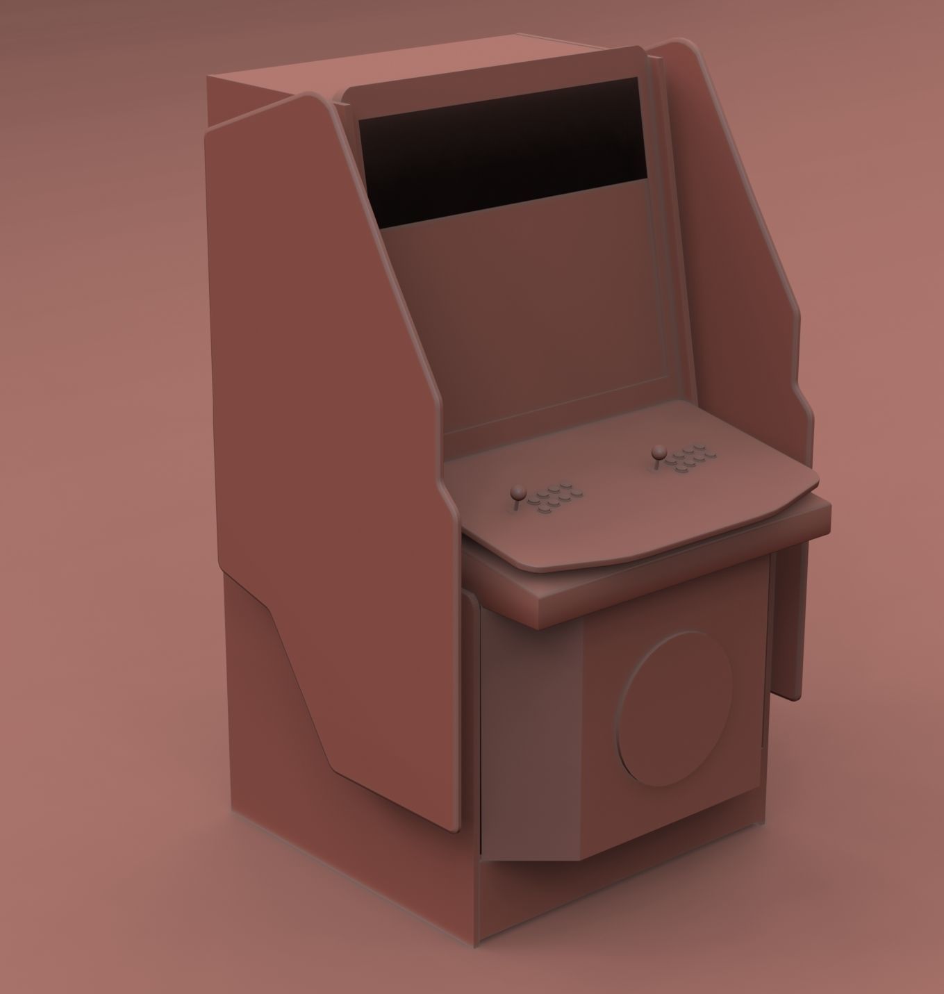 Arcade street fighter v machine Low-poly 3D model_5