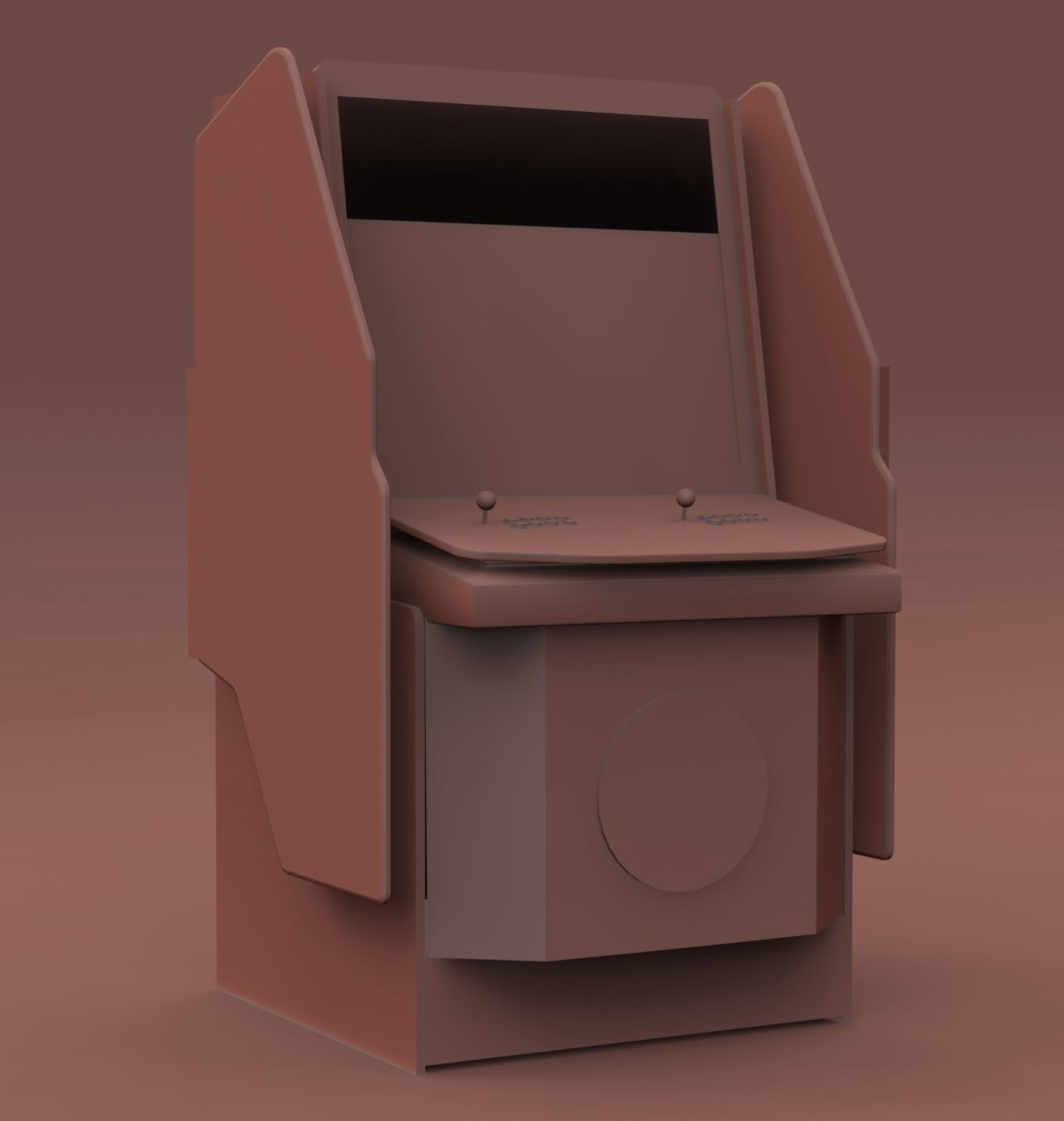 Arcade street fighter v machine Low-poly 3D model_4