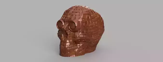 Skull Wood effect X2 3D print model