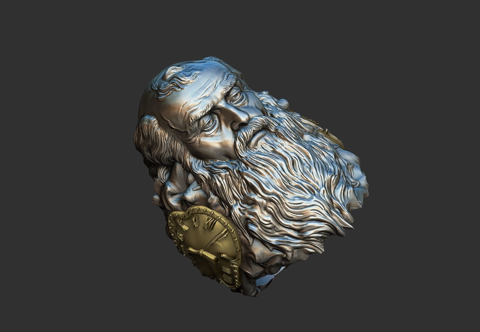 Father Time  ring  3D print model_6