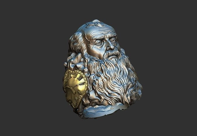  Father Time  ring  3D print model