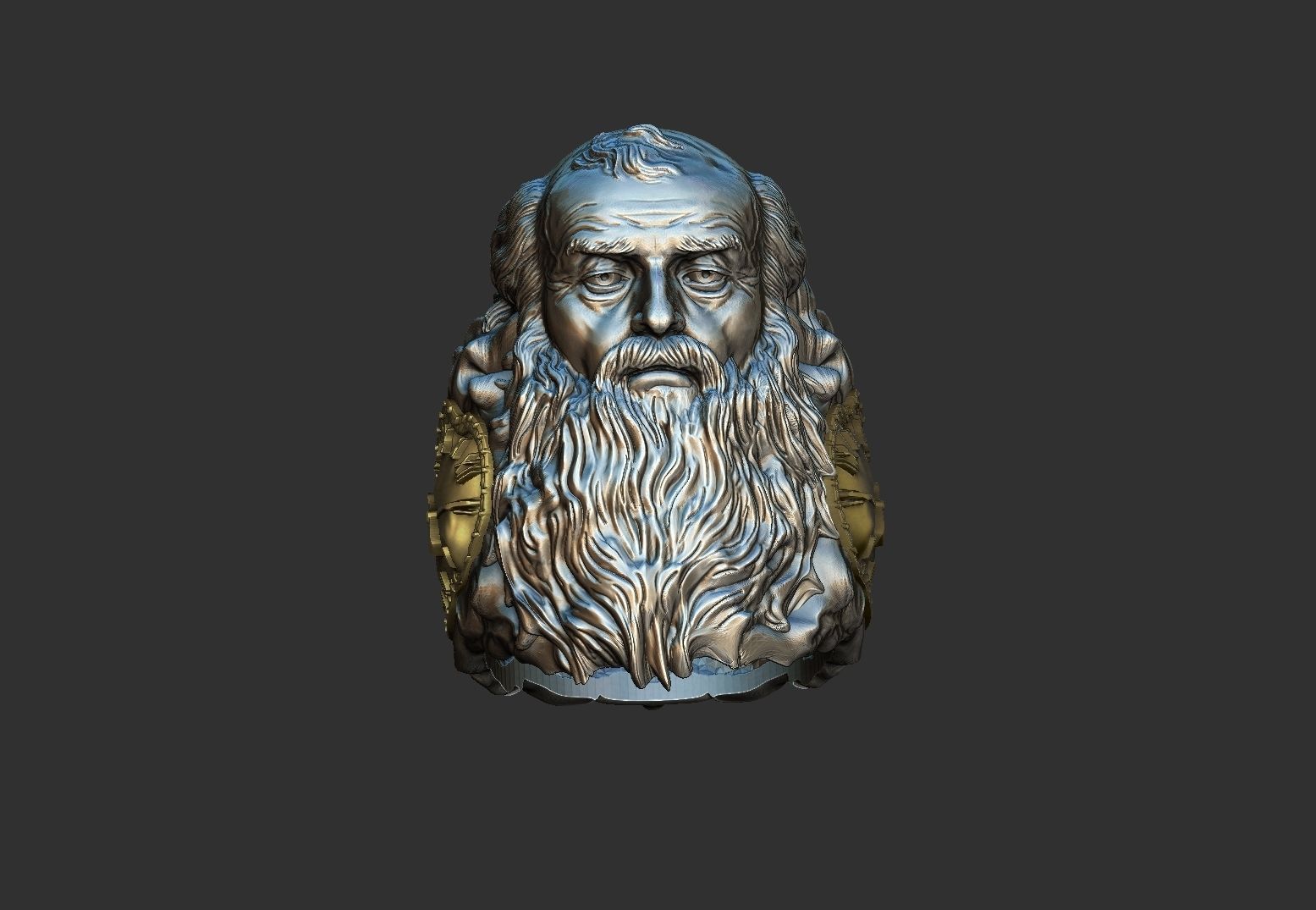 Father Time  ring  3D print model_11